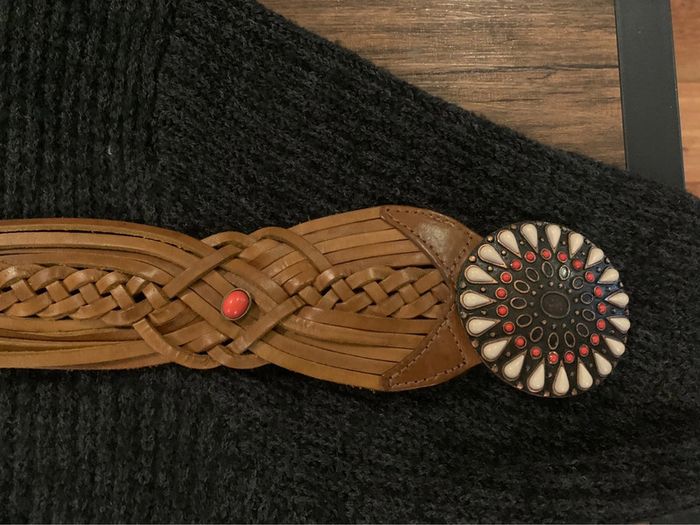 Ceinture cuir 85 marron Shop126