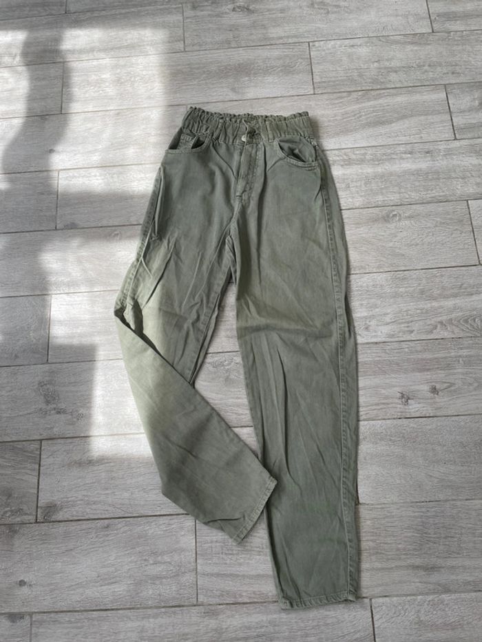 Pantalon kaki taille élastique – Style casual -taille 34