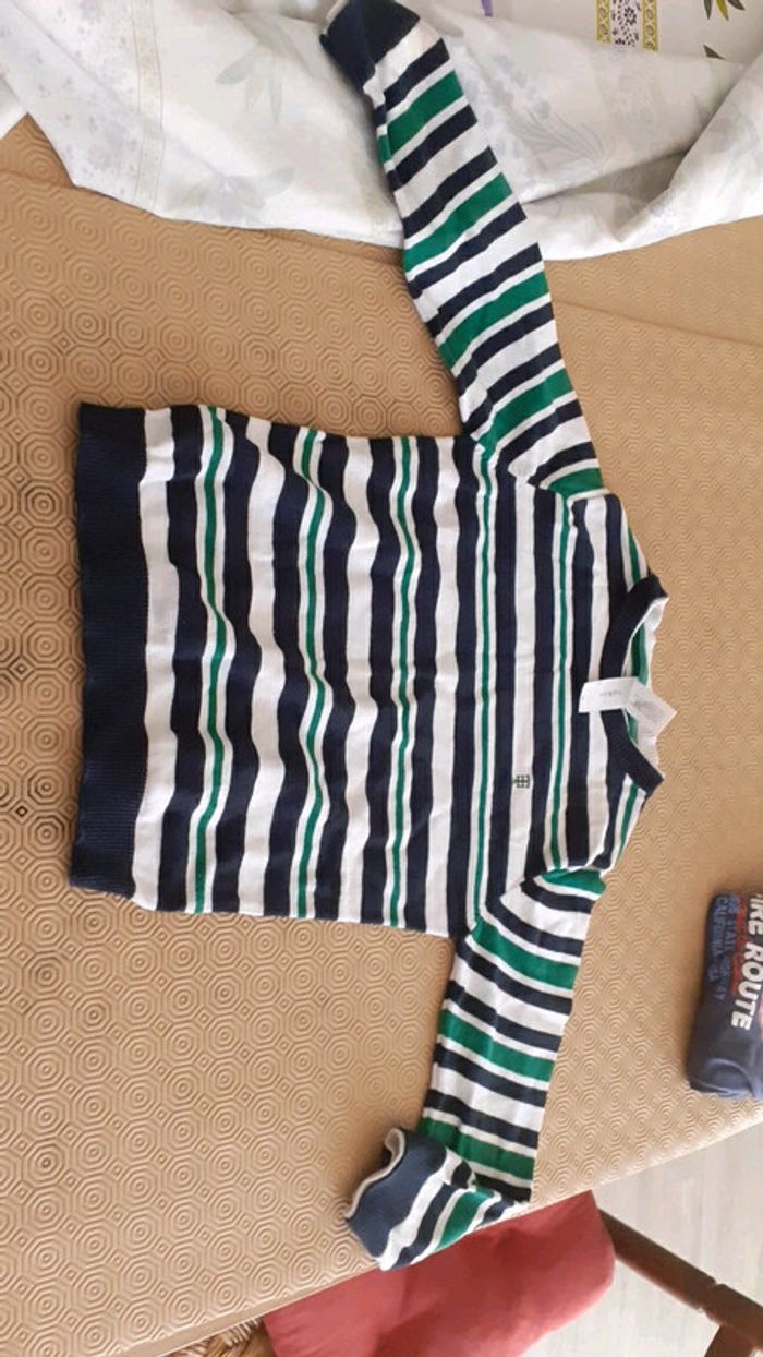 Pull manche longue rayé