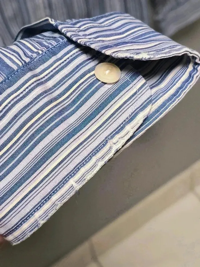 Chemise Ralph Lauren rayée vintage – coupe large, look Y2K - photo numéro 2