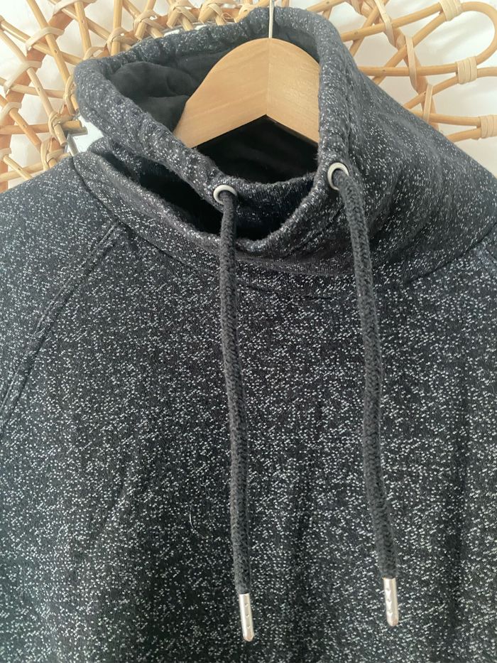 H&M Pull col relevé noir/gris Taille 38 - photo numéro 4