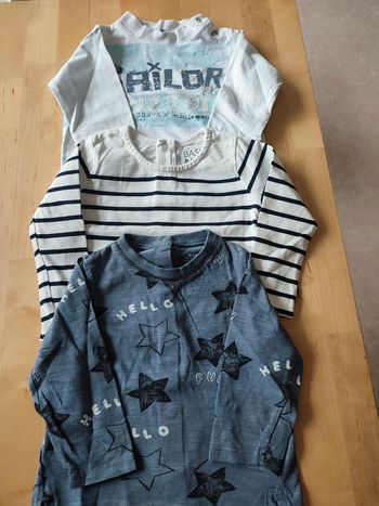 Lot de t-shirts manches longues
