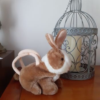 Peluche Lapinou = Petit sac zippé