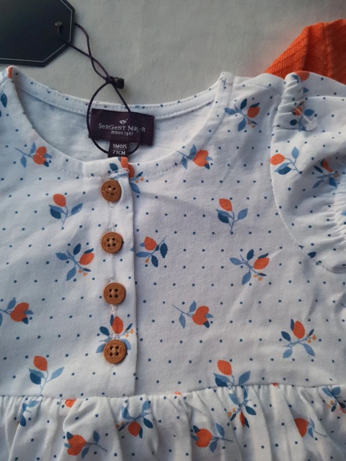 Ensemble Sergent Major taille 9 mois robe et gilet neuf avec étiquettes - photo numéro 2