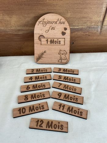 Carte étape en bois à clipser 