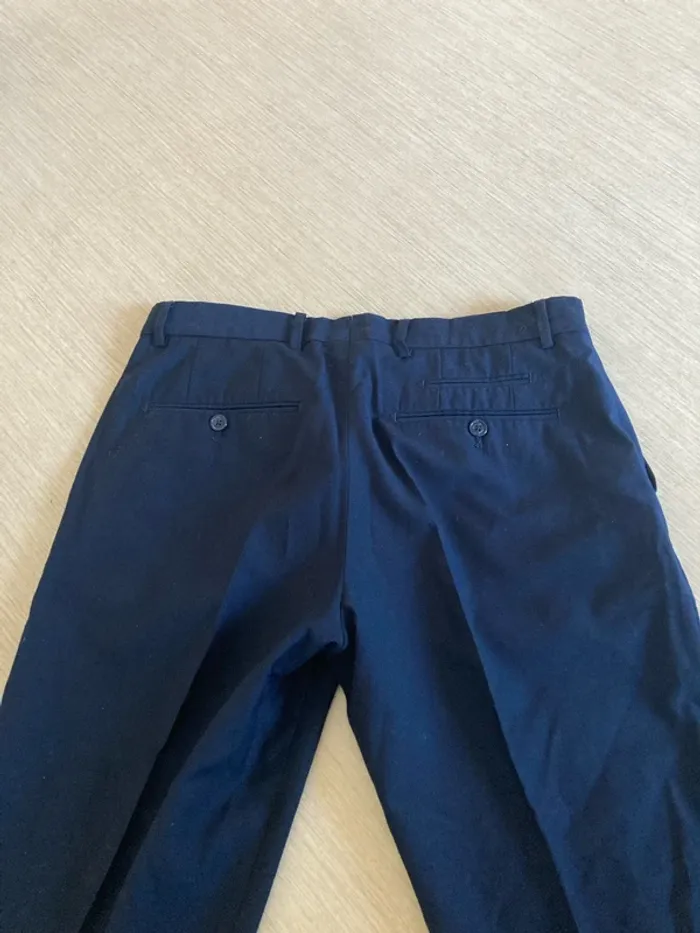 Pantalon de tailleur bleu marine MANGO - photo numéro 4