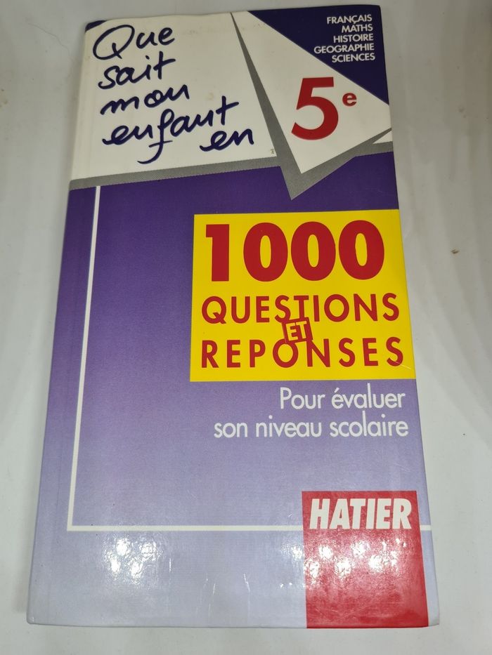 Livre 📙 Que sait mon enfant en 5ème