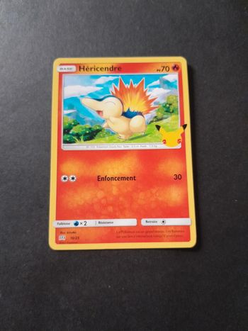 Carte Pokémon Héricendre 10/25