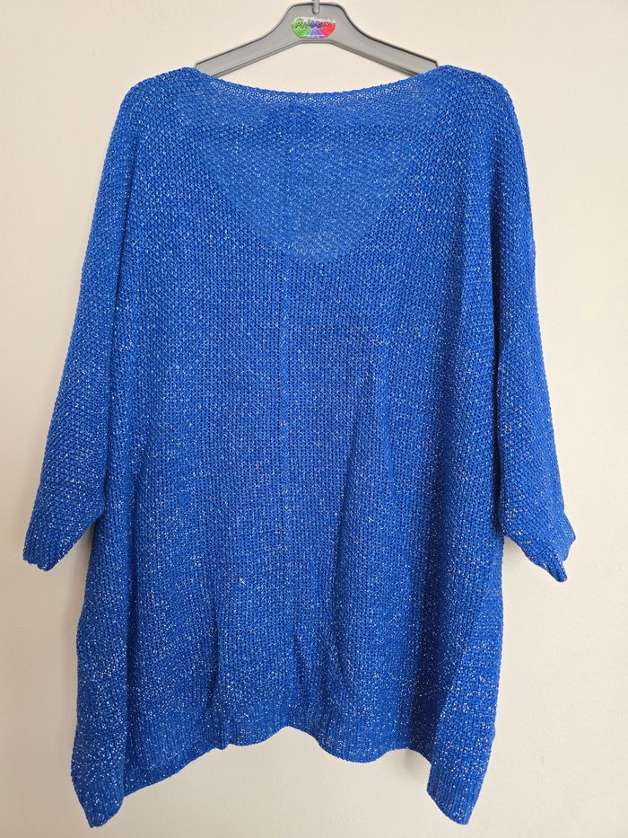 Top bleu/argenté - photo numéro 2