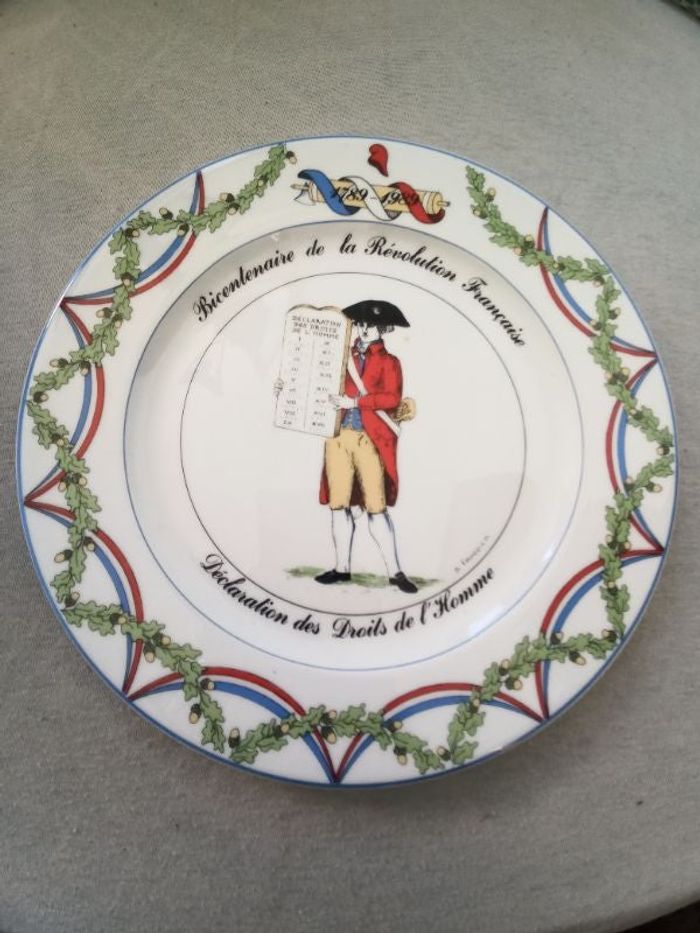 Assiette bicentenaire de la révolution française