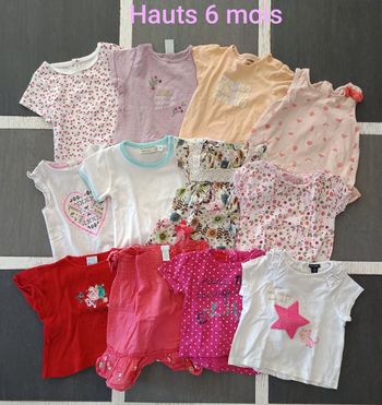 Lot de hauts été fille 6 mois 