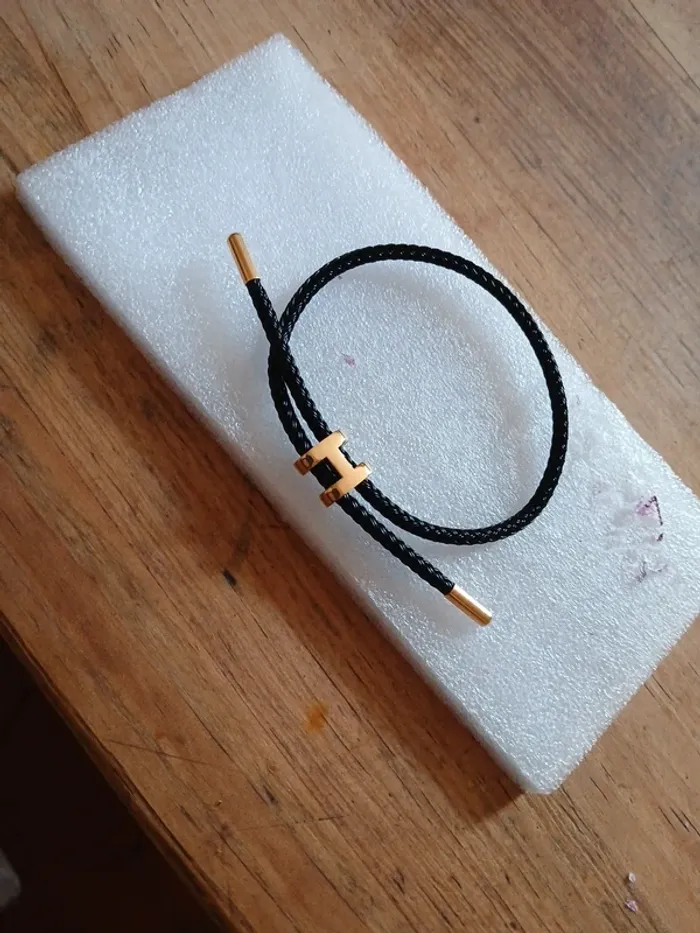 Bracelet en fils semi cuir H - photo numéro 4