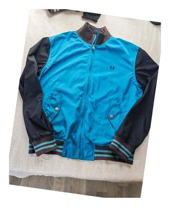 Veste Bomber Fred Perry Authentique - T.M - Bleu/Anthracite -