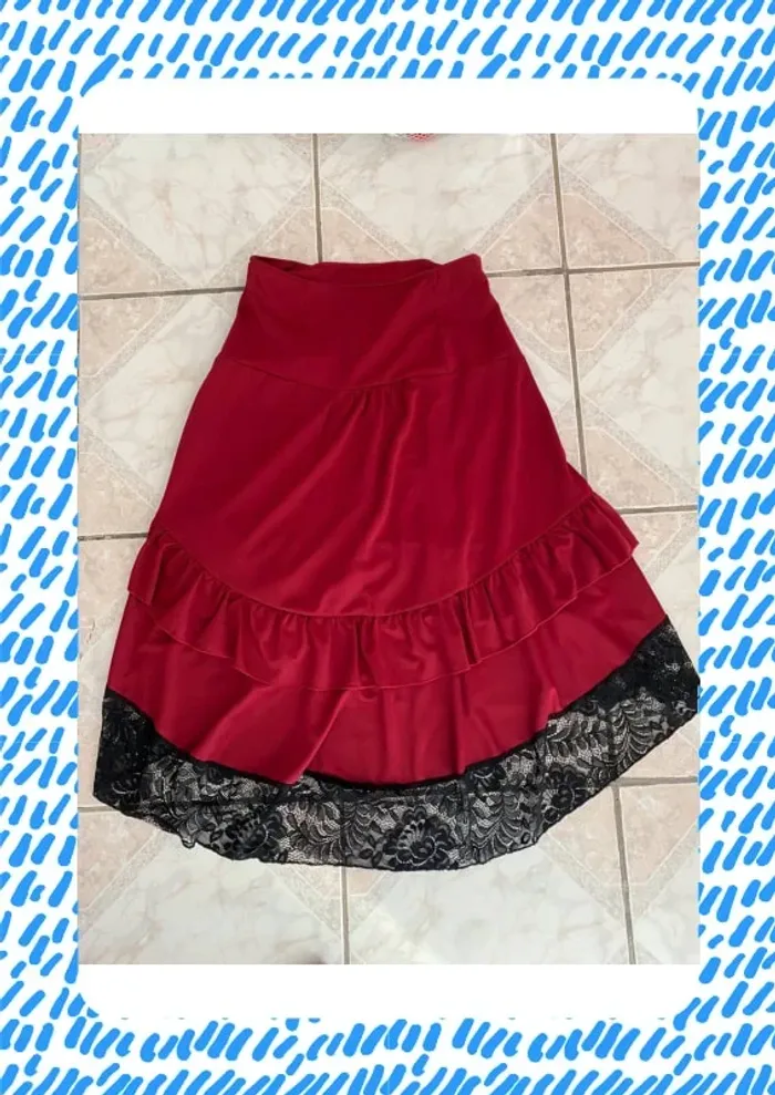 Jupe style année 50 gothique Shein dentelle - photo numéro 8