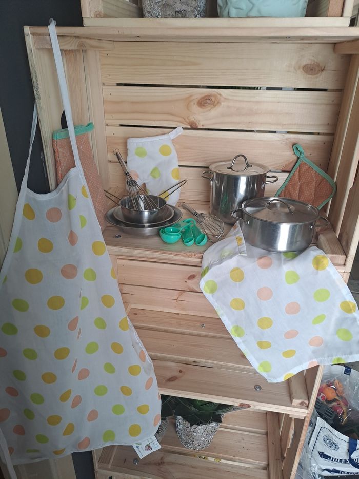 Jeu pour dinette avec casserole en métal - photo numéro 3