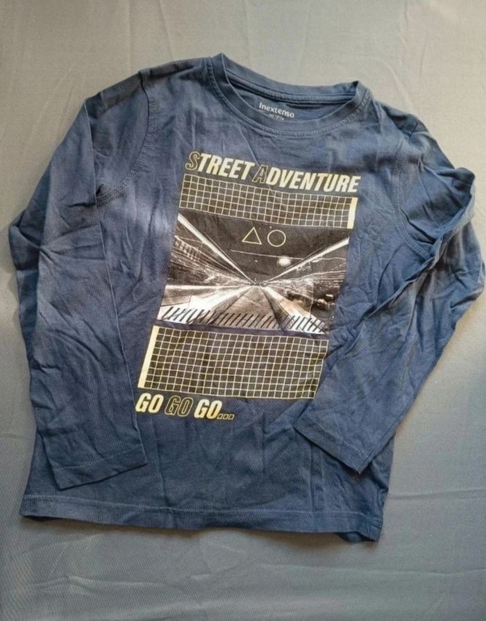 T-shirt manches longues marine - photo numéro 2