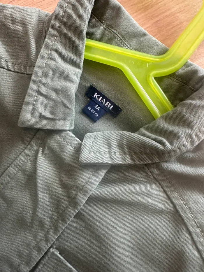 Veste en jeans kaki fille 4ans - photo numéro 2