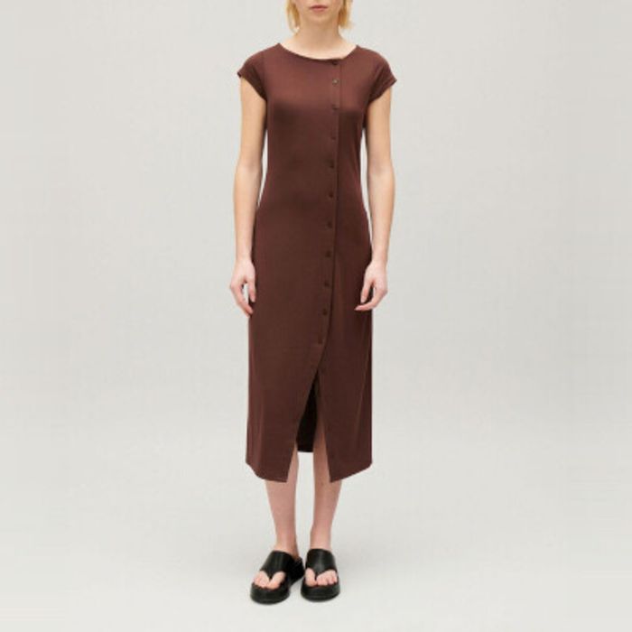 Robe Claudie Pierlot Timerica Marron Chocolat – Neuve Étiquette T.36 - photo numéro 5