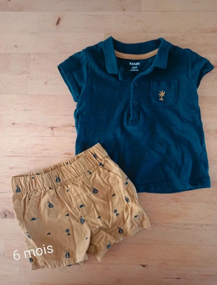 Ensemble short/ t-shirt kiabi 6 mois