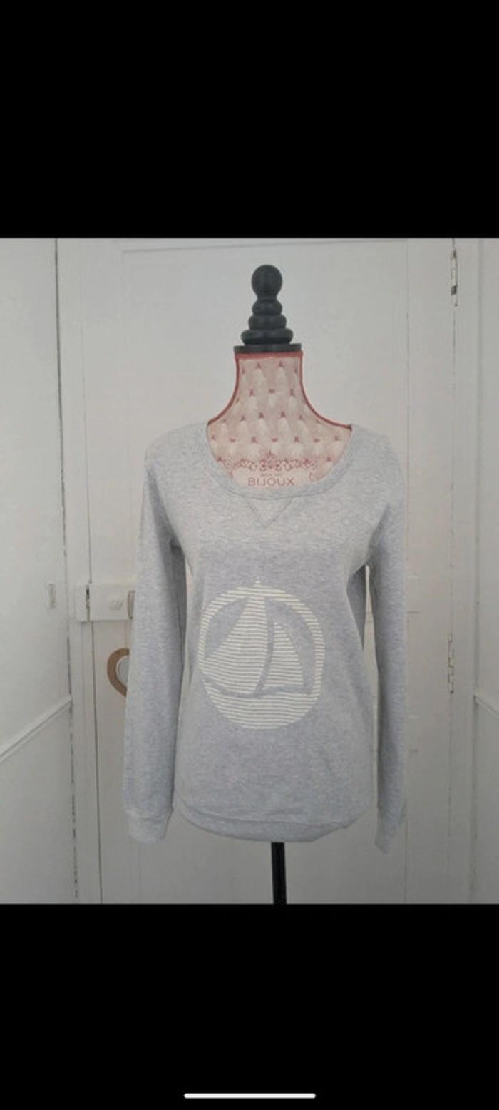 Sweat gris confortable intérieur tout doux 36