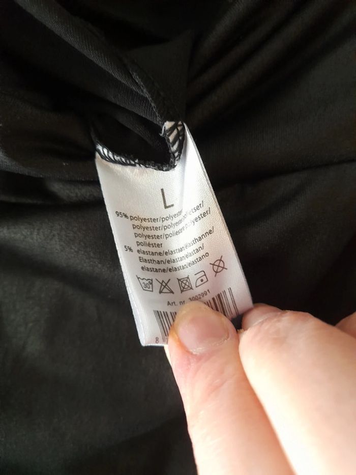 Legging noir simili taille L - photo numéro 2