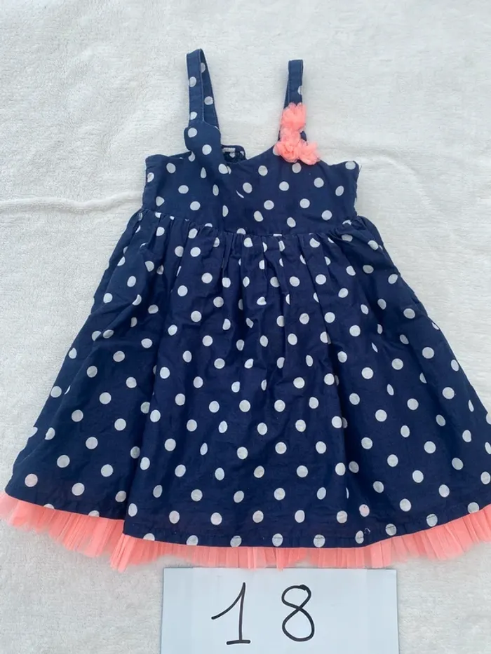 Belle robe doublé avec volant 18 mois - photo numéro 2