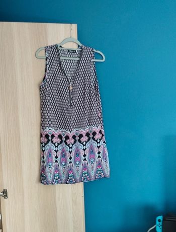 Tunique a motif noir et rose Orcelly - Taille S/M