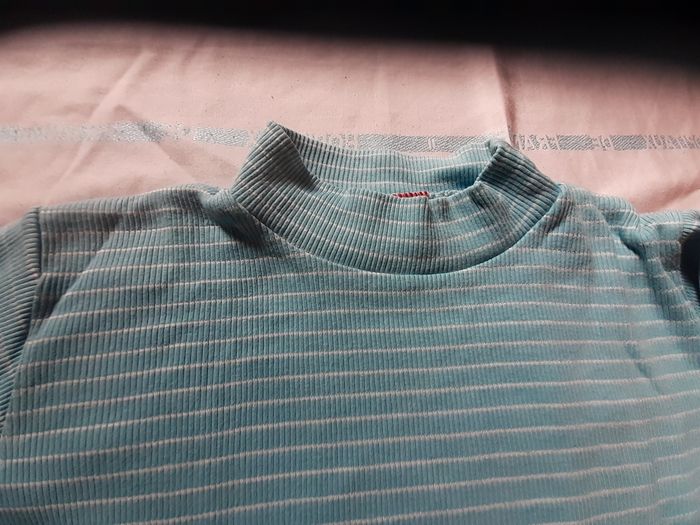 Sous pull bleu rayé - photo numéro 2