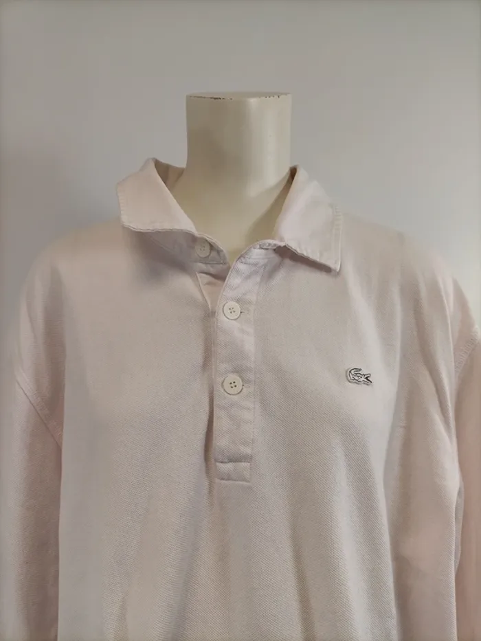Polo Lacoste manche longue Blanc - XXL Rose très clair - photo numéro 5