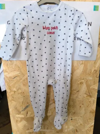 325188 pyjama blanc garçon 18 mois mes petits cailloux