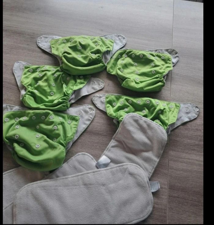 Lot de 5 couches lavables + 4 inserts + - photo numéro 2