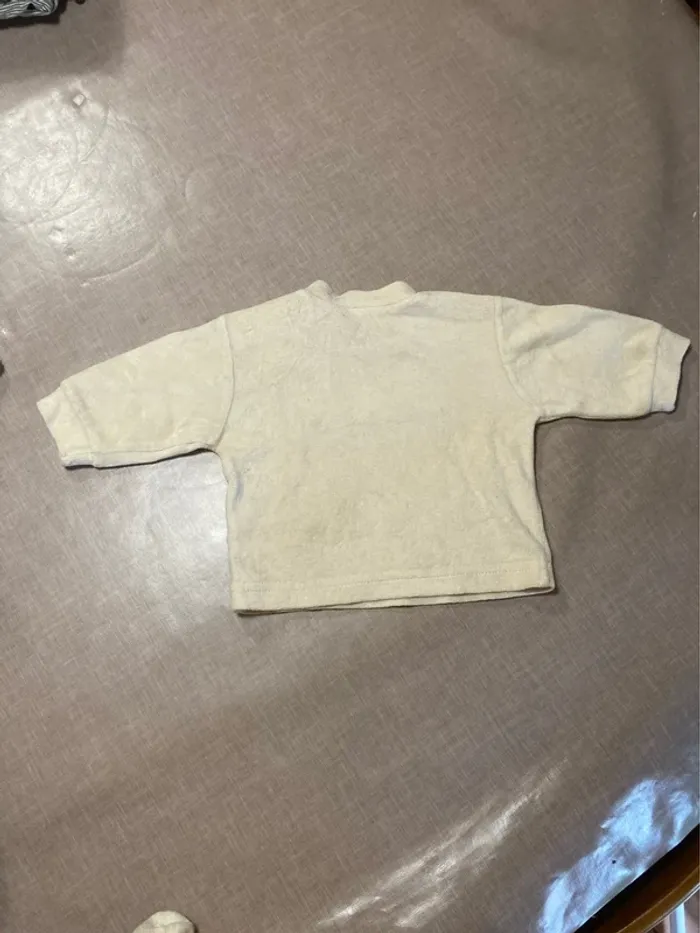 Sweat/haut en velours éponge Dirkje – Taille 62 (3 mois) - photo numéro 4