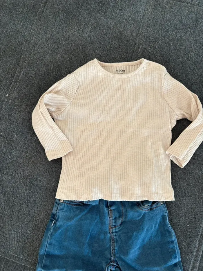 T-shirt manches longues beige - photo numéro 3