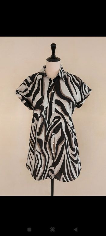 Chemise mi longue manches courtes femme taille 38