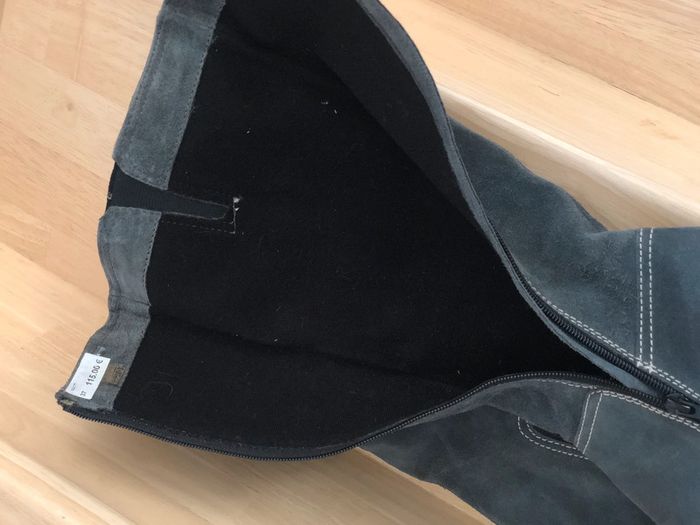 Bottes en daim talons compensés noires taille 37 - photo numéro 5