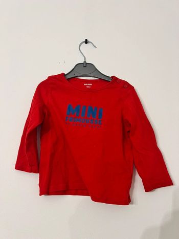 Tee shirt manche longue rouge