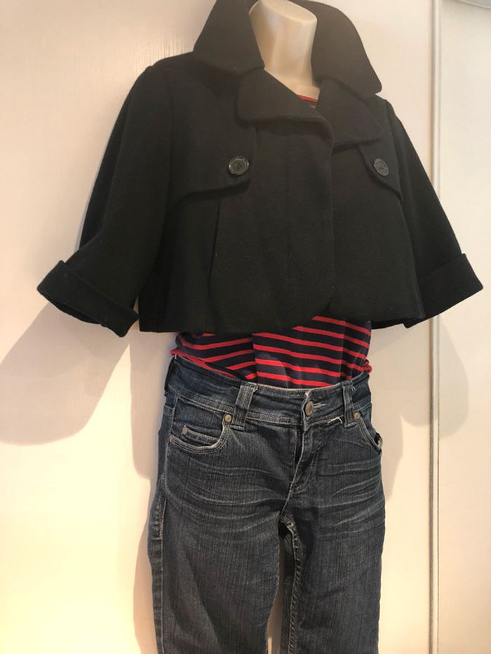 Camaïeu petite veste matière Caban taille 38 - photo numéro 14