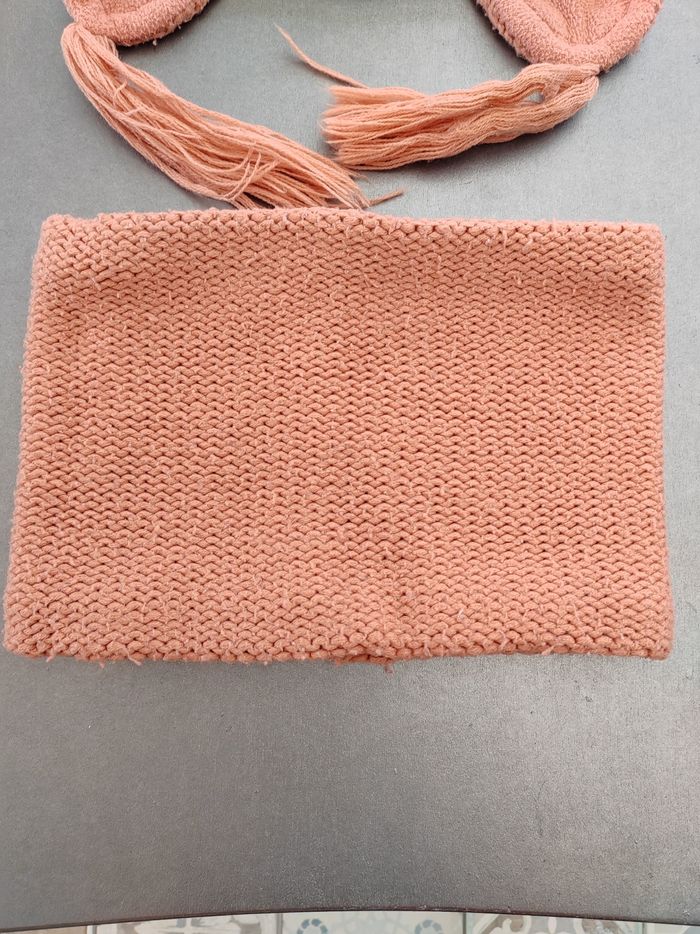 🧡Tour de cou + bonnet assorti corail 3-6 ans Kiabi - photo numéro 2