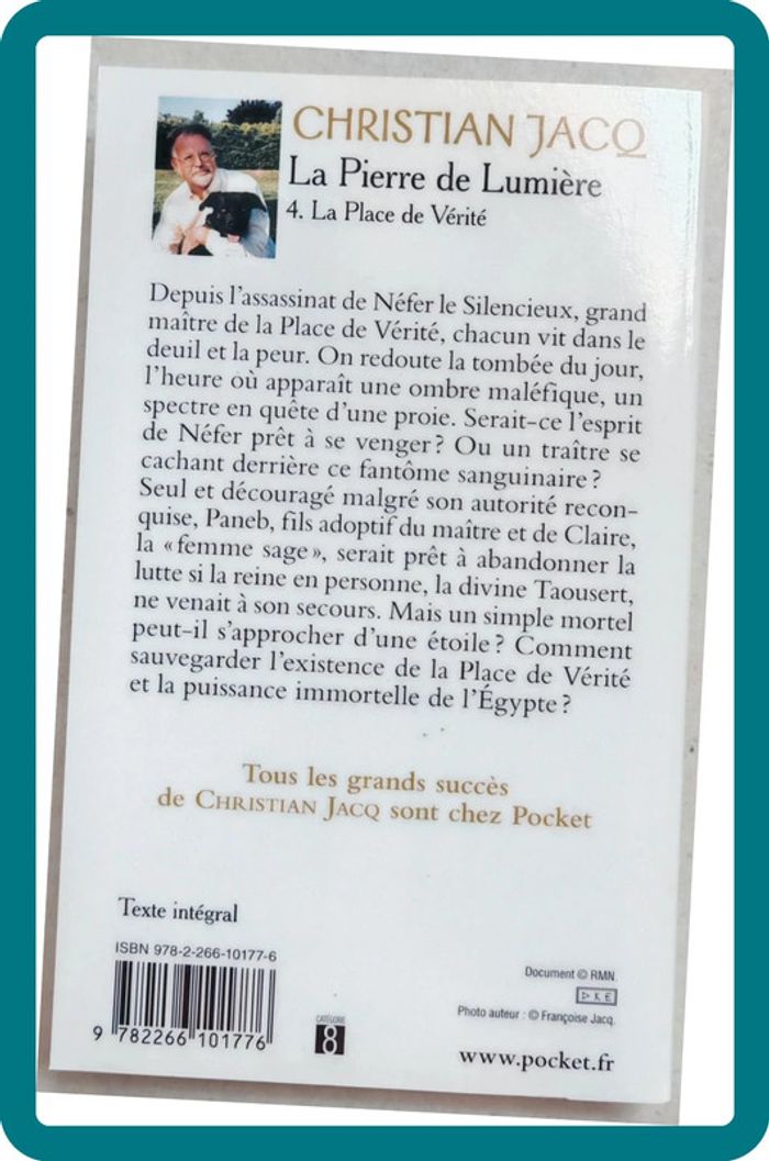 Roman "La pierre lumière / La place de vérité" Christian Jacq - photo numéro 2