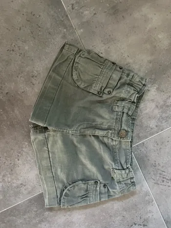 7/8 ans - short safari TAO kaki Lin et coton