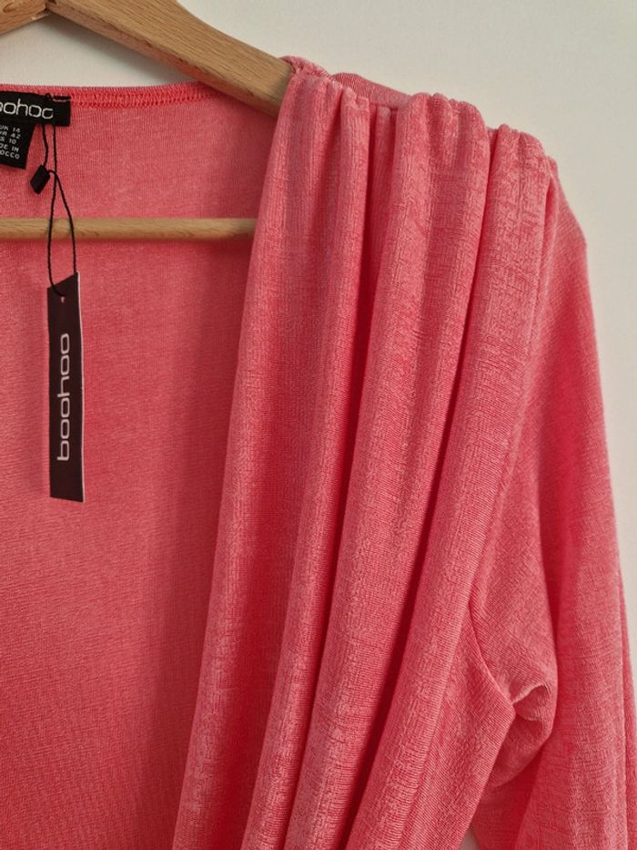 💖 Robe rose en velours –Boohoo – Taille 42 - photo numéro 3