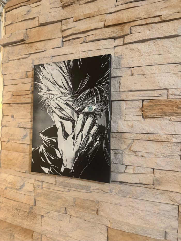 Tableau Gojo Satoru de Jujutsu Kaisen en toile 30x40cm – déco manga intense - photo numéro 3