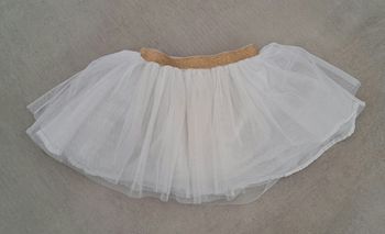 Jupe blanche en tulle et coton- bébé fille - 18M