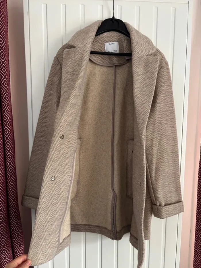 Manteau effet blazer Femme Bershka - photo numéro 5