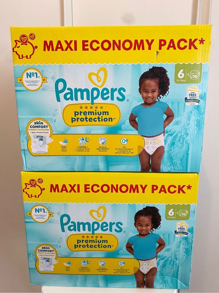 114 couches Pampers premium taille 6