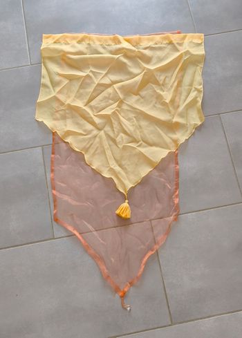 🌿 Voilage double - Jaune/cuivré - 60 x 90 cm 🌿