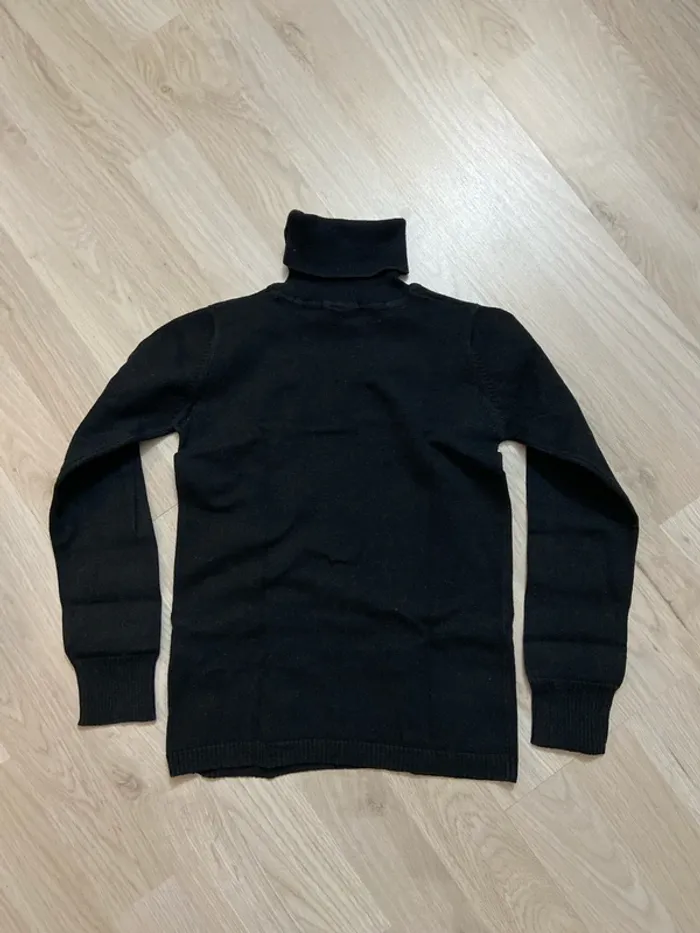 Pull fin col roulé noir Zara Kids Taille 6 ans - photo numéro 3