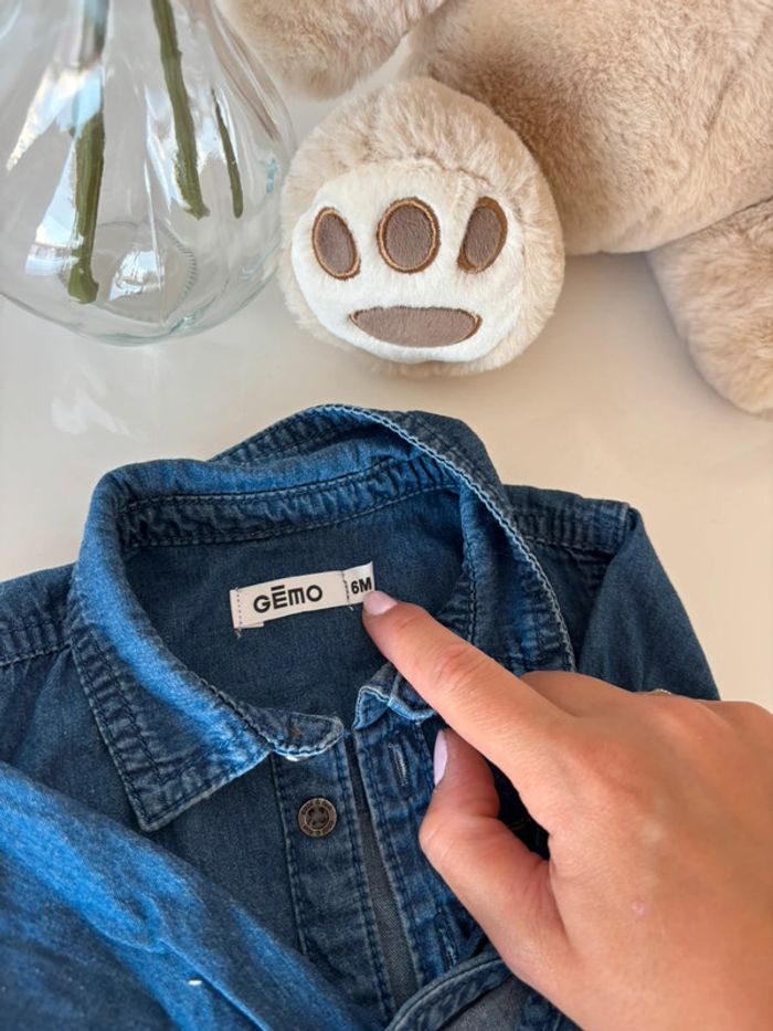 Chemise en jeans Gemo 6 mois - photo numéro 3