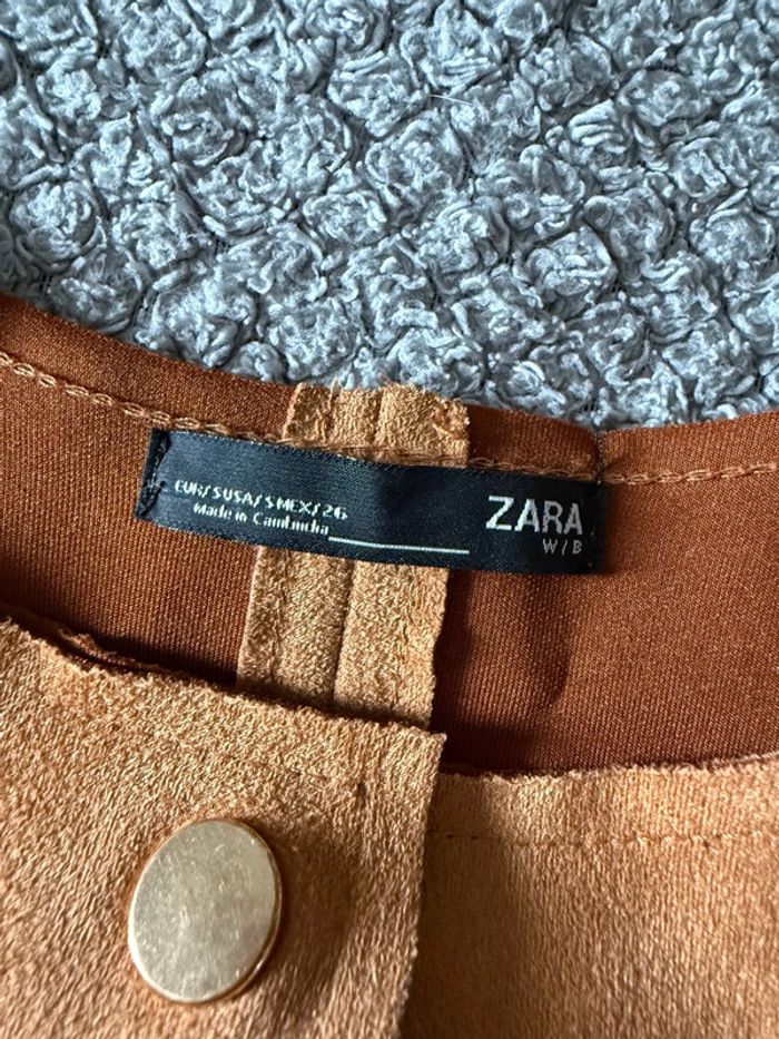 Veste longue camel zara fausse fourrure toute douce (36) - photo numéro 5