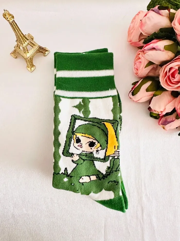🧦 Chaussettes fantaisie Olive Cake – Molly Pop Mart La Jeune Fille à la Perle